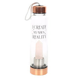 Glass Rose Quartz Water Bottle 511ml