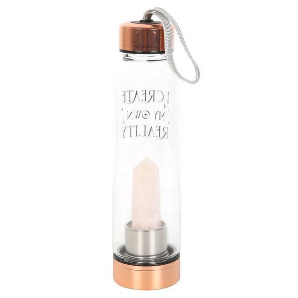Glass Rose Quartz Water Bottle 511ml