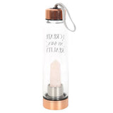 Glass Rose Quartz Water Bottle 511ml