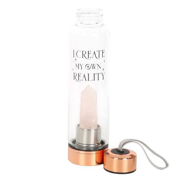 Glass Rose Quartz Water Bottle 511ml