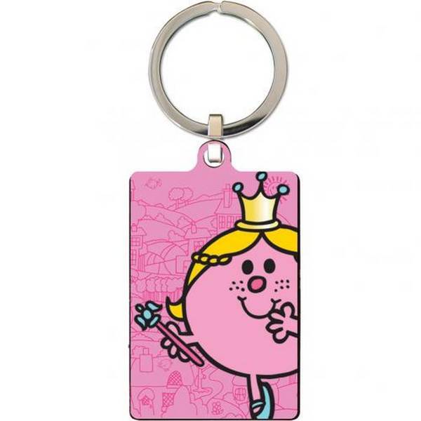 Metal Key Ring with Character Print on Both Sides