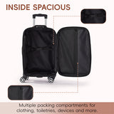 20-Inch Softshell Expandable Travel Suitcase with Combination Lock