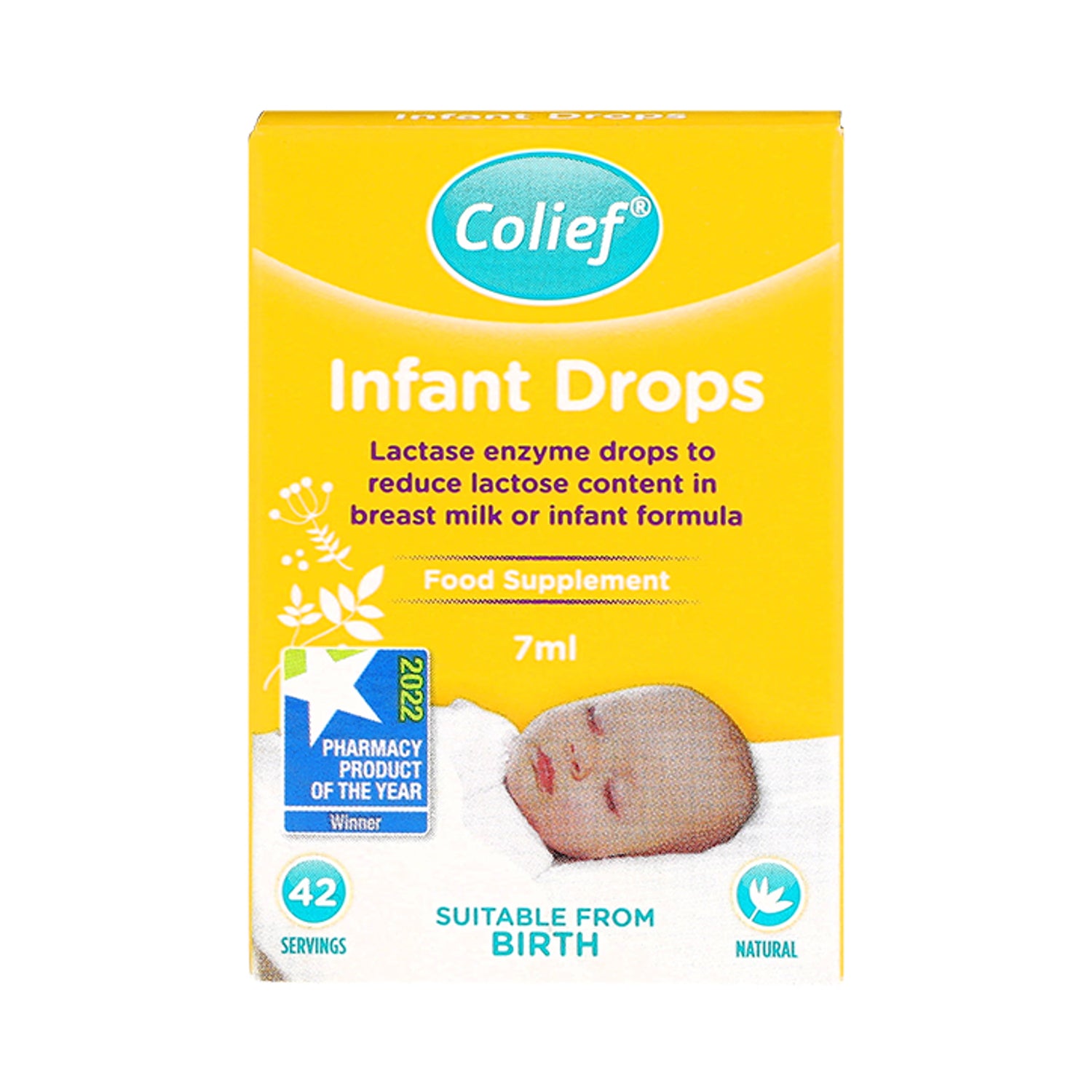 Lactase Enzyme Infant Drops for Colic 7ml 42 Servings