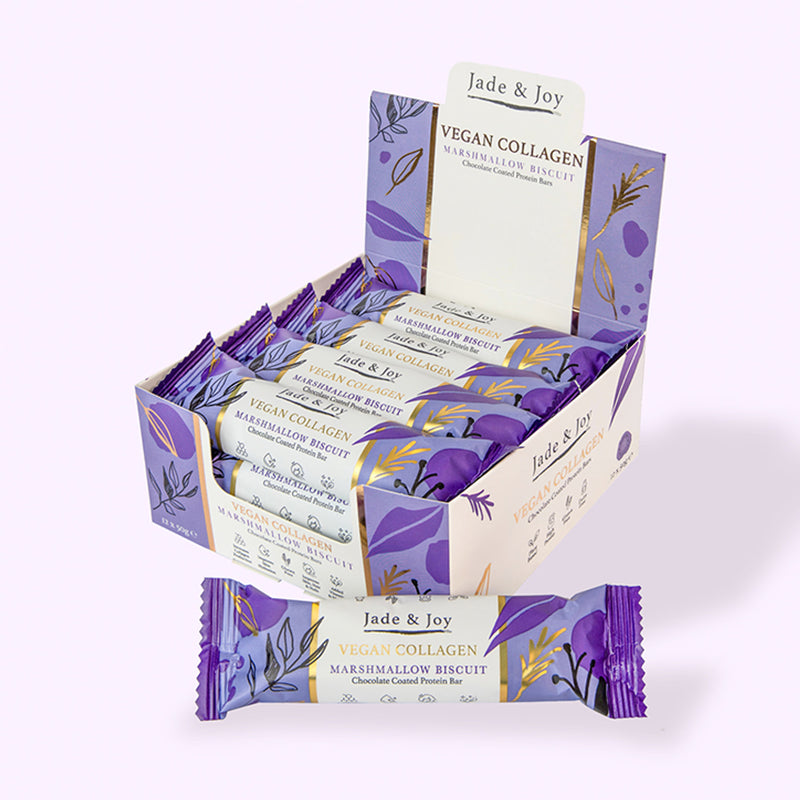Vegan Collagen Protein Bar with Marshmallow Biscuit 50g