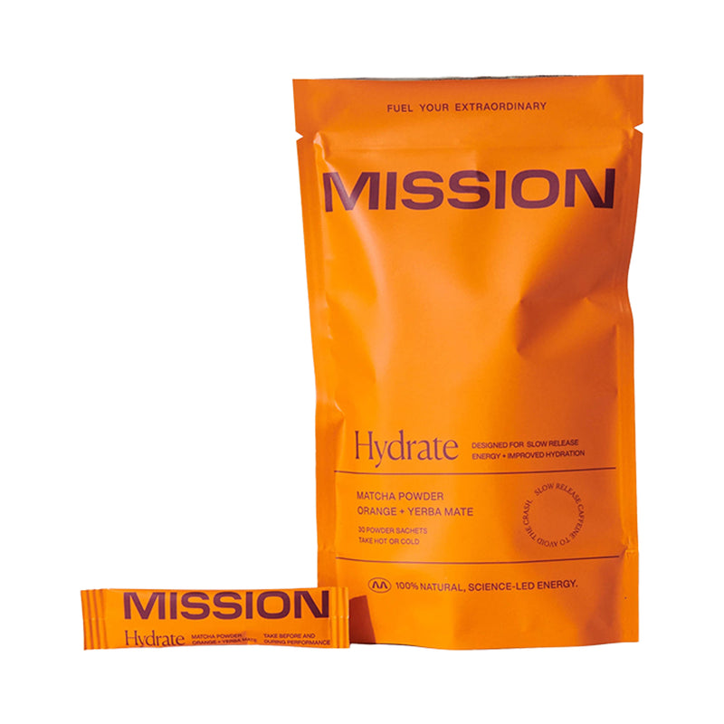 Hydrating Matcha Orange Yerba Mate Powder 30 Sachets