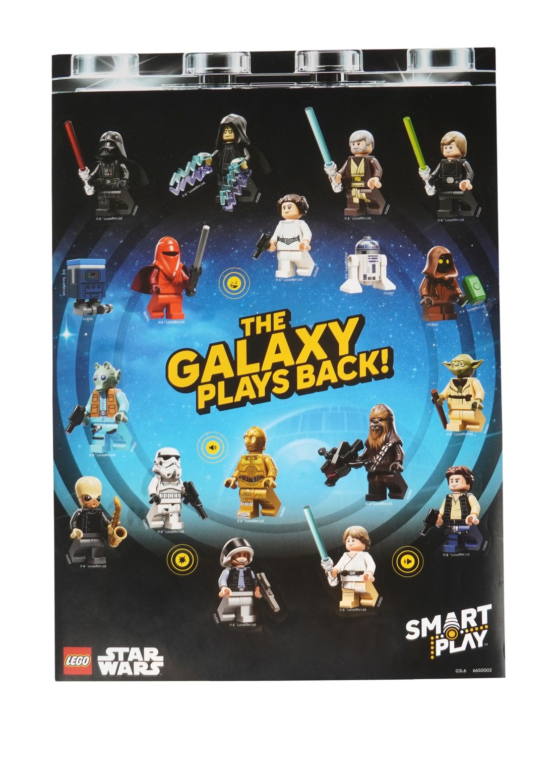 LEGO Star Wars SMART Play sticker set 18 characters (British brand)