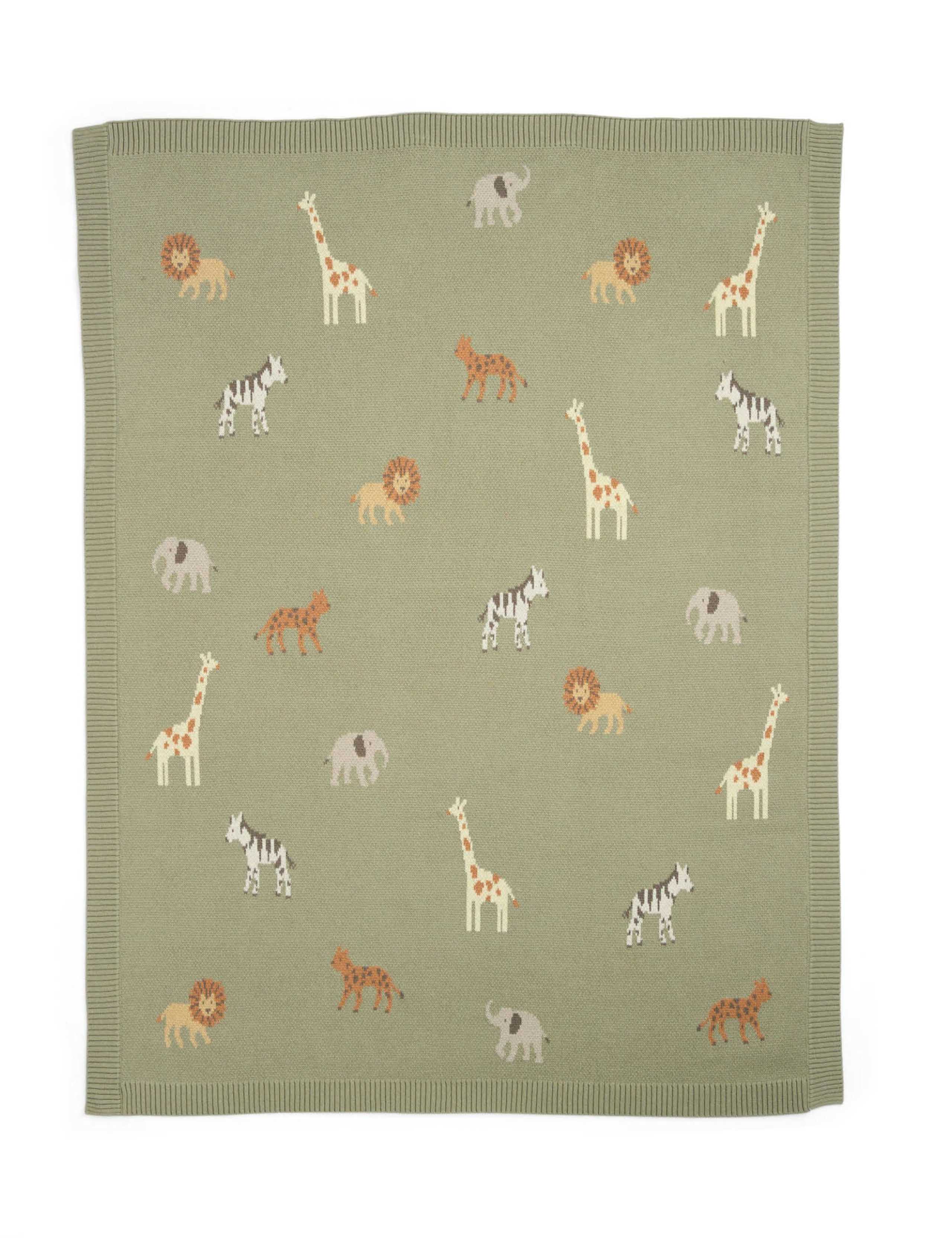 Mamas & Papas safari knitted blanket, UK version