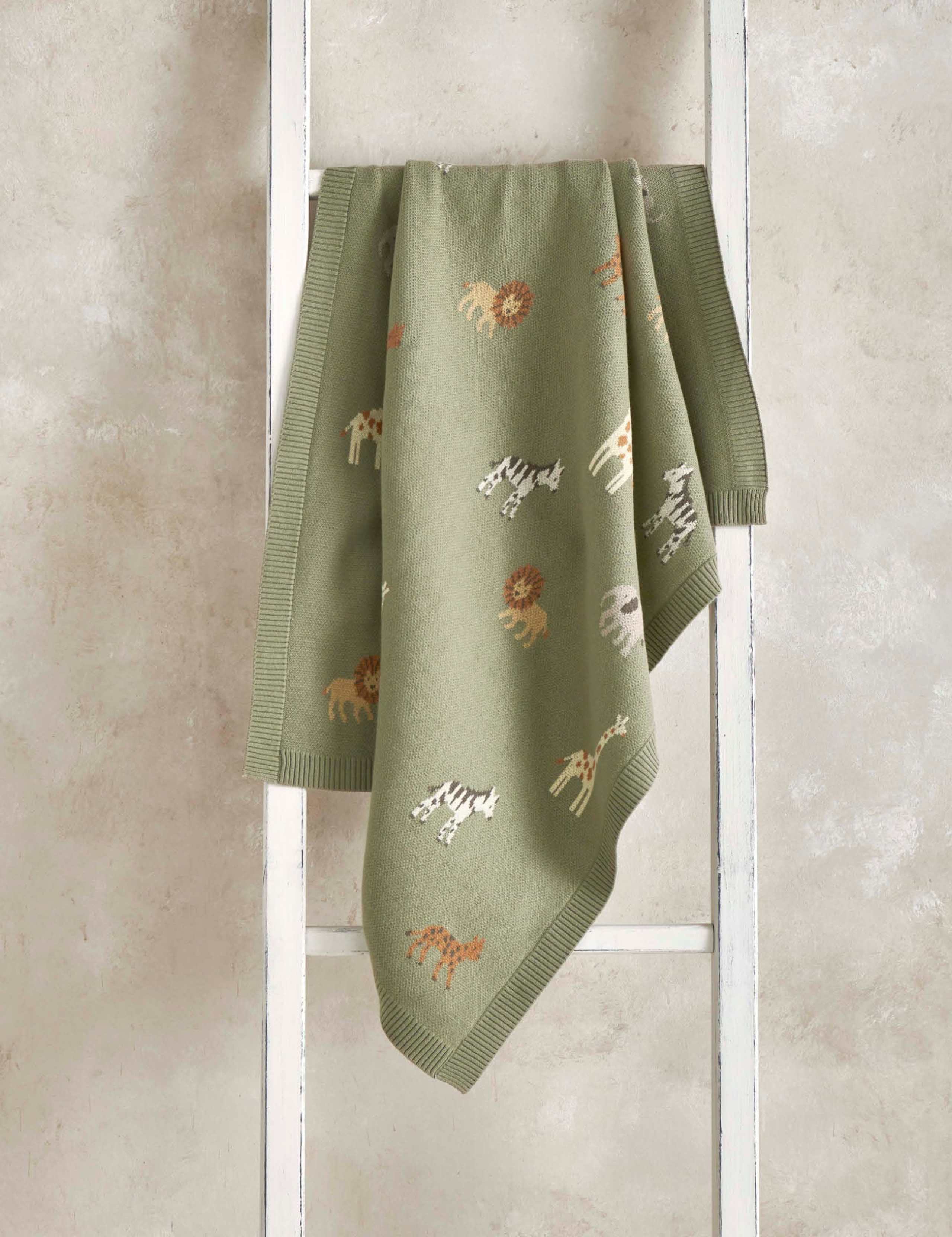 Mamas & Papas safari knitted blanket, UK version