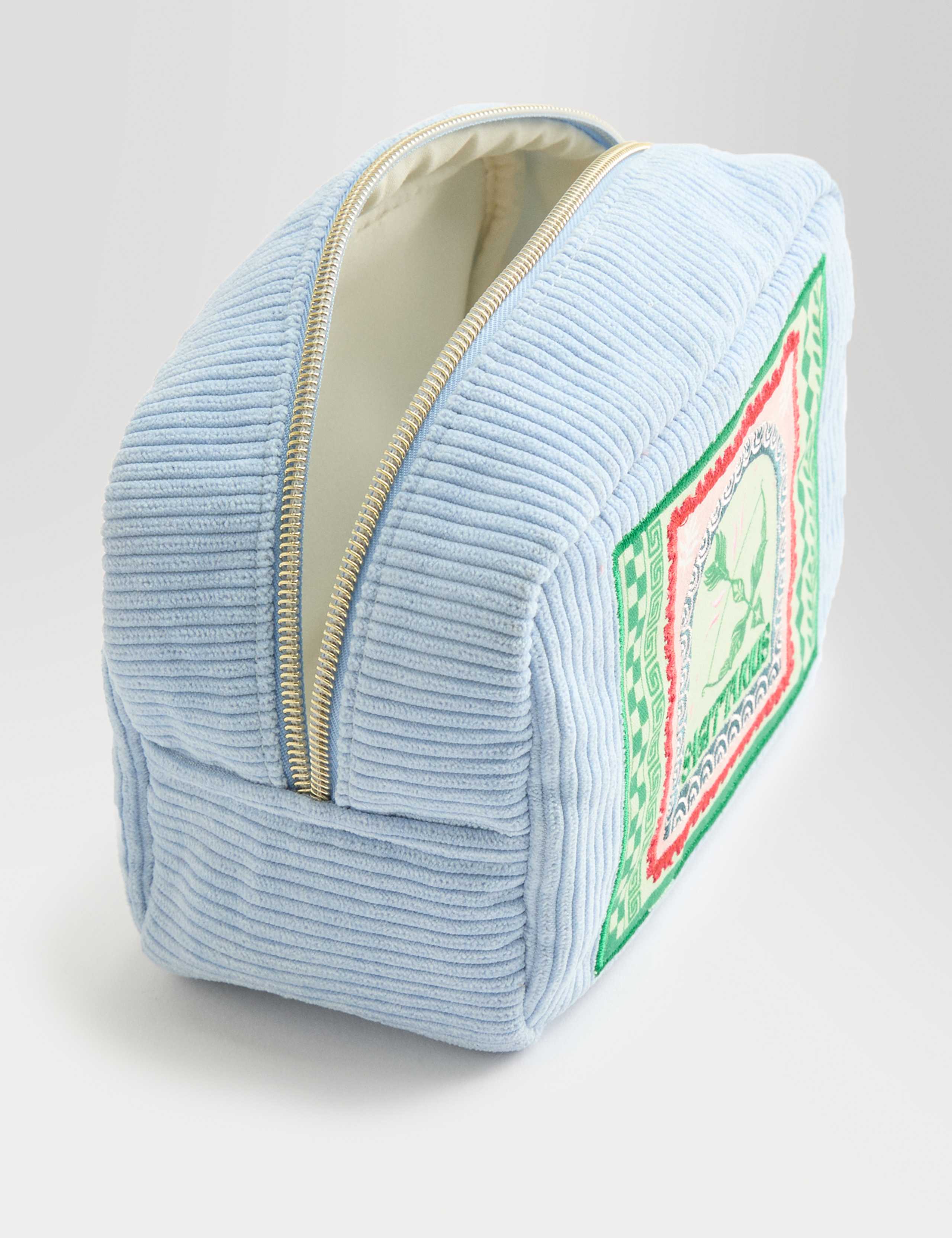 Sagittarius embroidered cord toiletry bag - British product