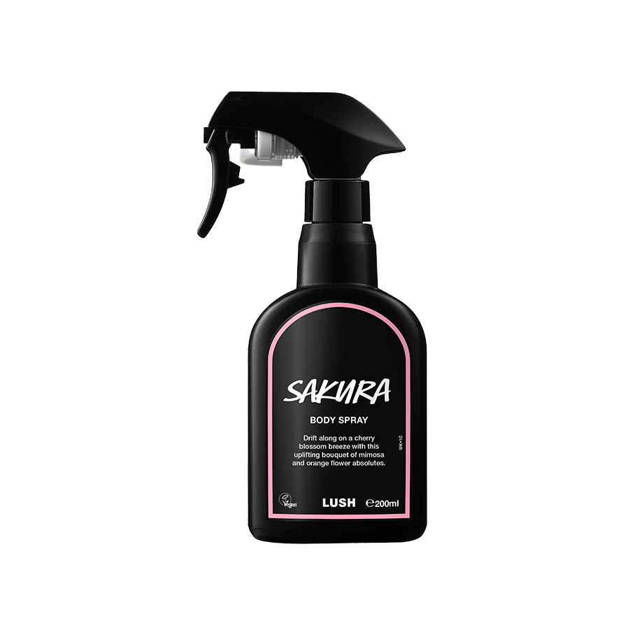 Lush Sakura body spray with cherry blossom fragrance - British product