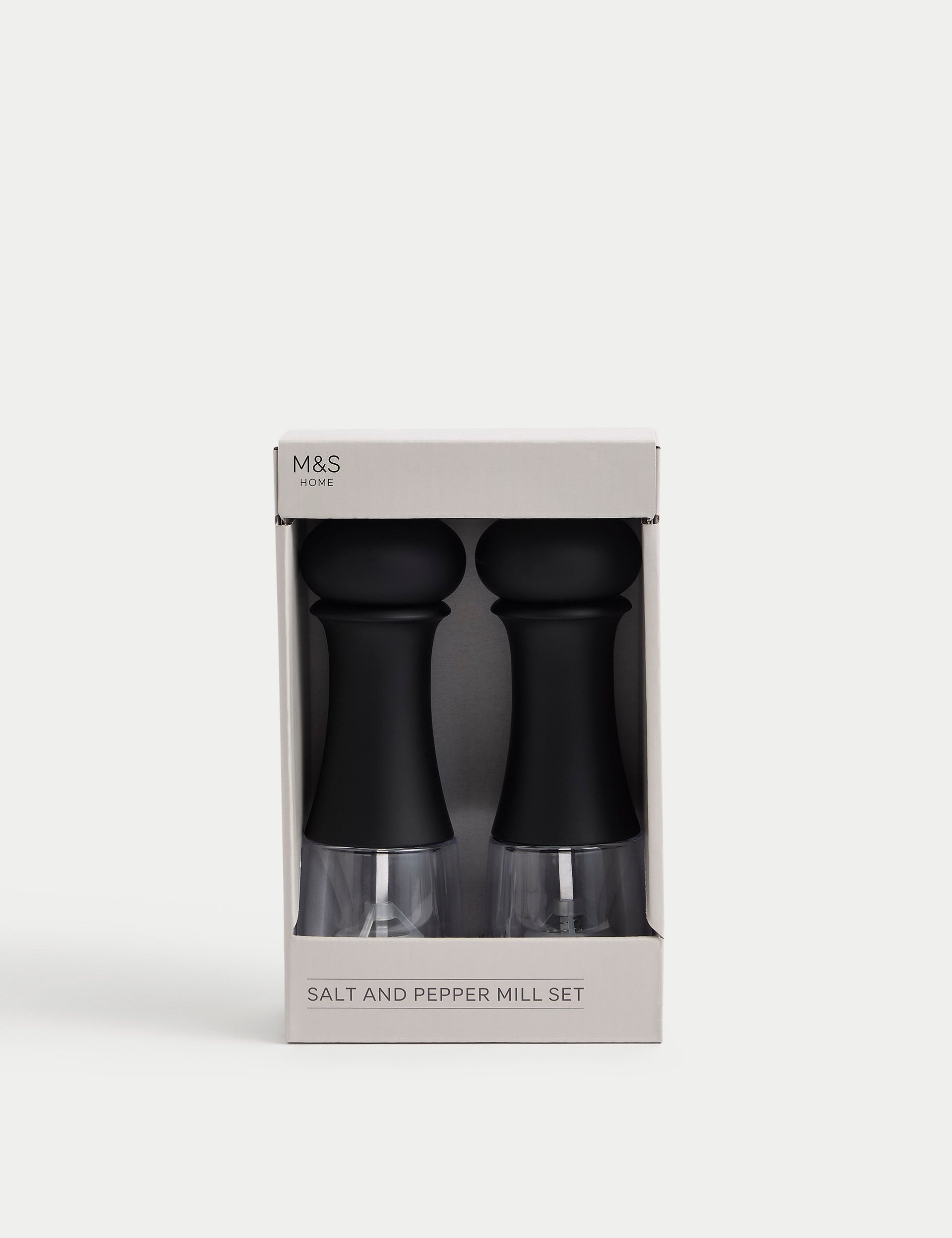 Salt and pepper mills two-piece set (British brand)