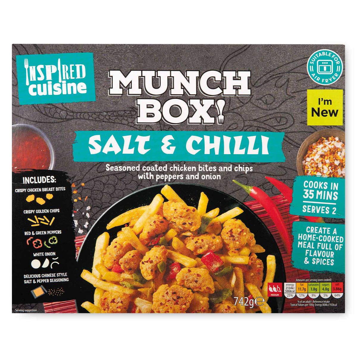 Salt and chilli frozen meal kit with chicken - British product