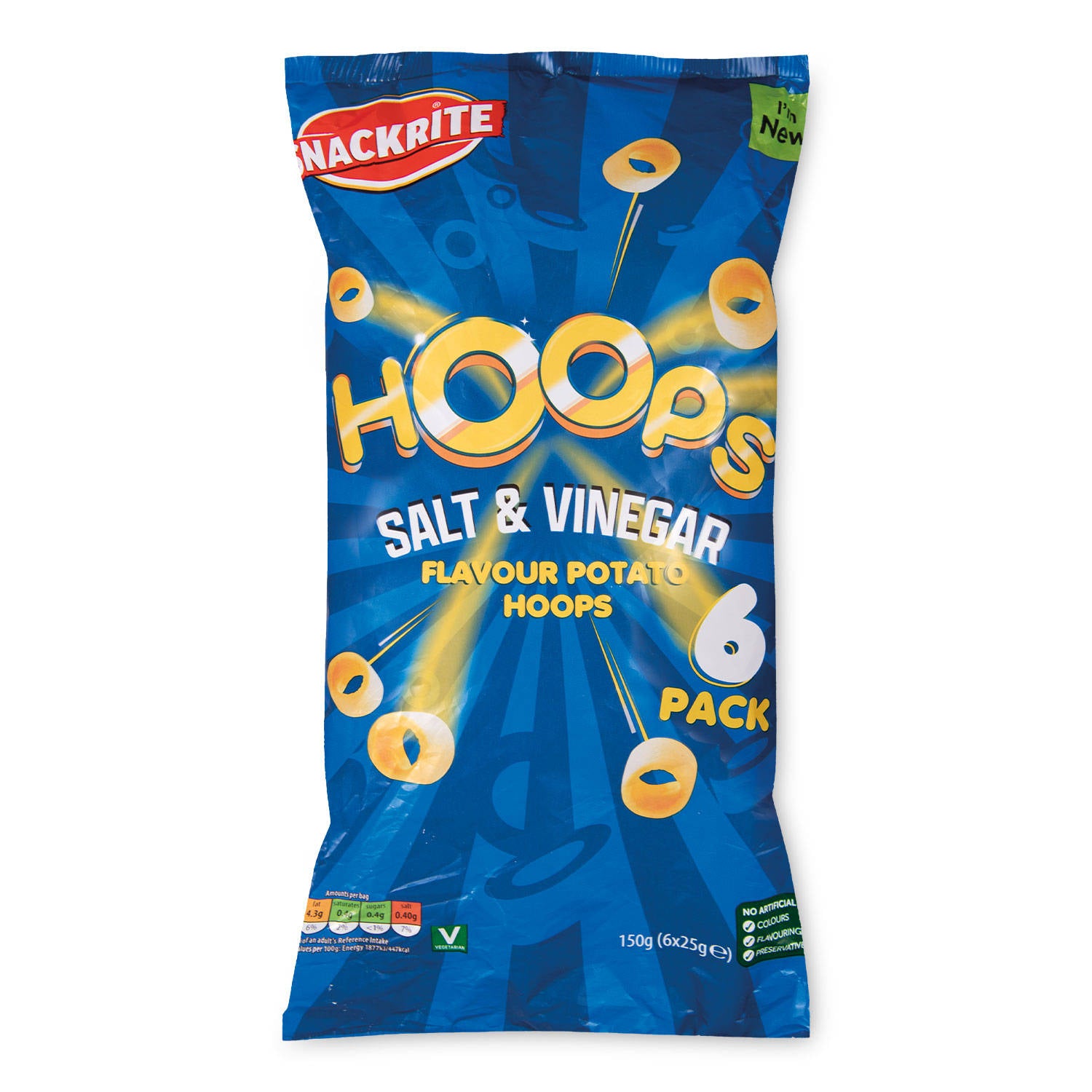 Potato Hoops salt and vinegar flavour 6 pack (British brand)