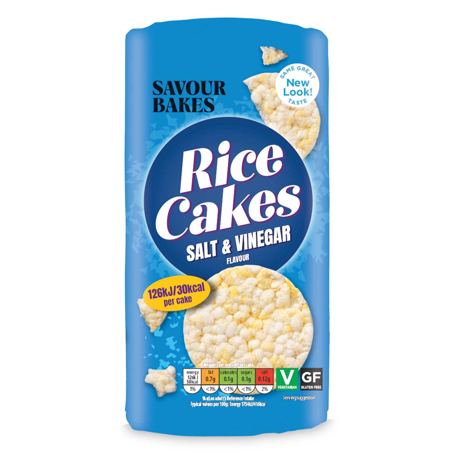 Savour Bakes salt and vinegar flavoured rice cakes, imported from the UK