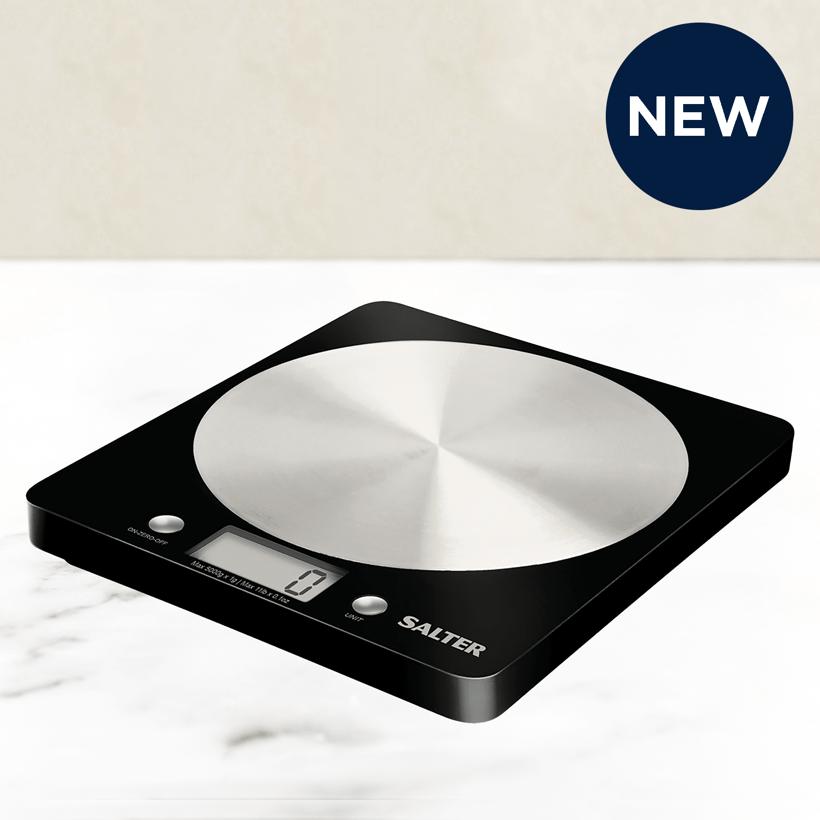 Salter Kitchen Scale Black Silver (British brand)