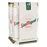 San Miguel Especial lager beer 4 pack, imported from the UK