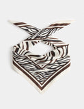 M&S satin printed scarf animal print 70cm, imported from the UK