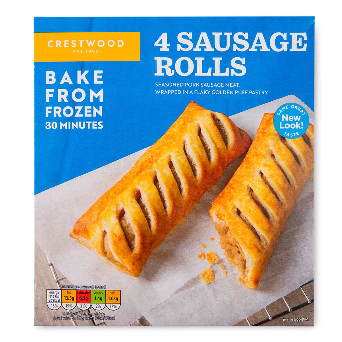 Frozen pork sausage rolls 4 pack - British product