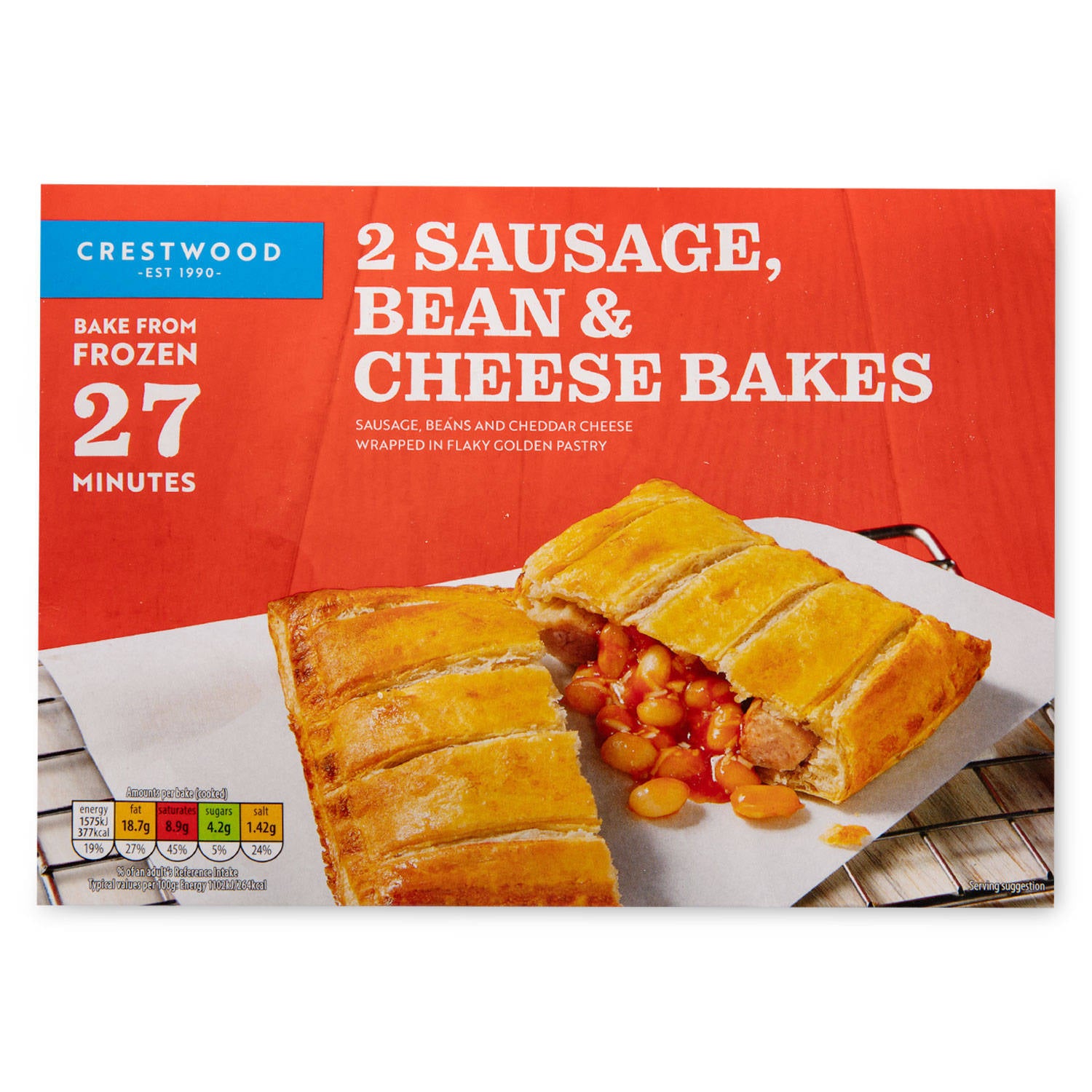 Sausage bean and cheese bakes 2 pack (British brand)