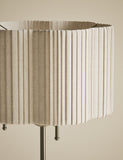 Scallop pleated shade brass base floor lamp (British brand)