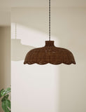 Scallop rattan shade 180cm tall, imported from the UK