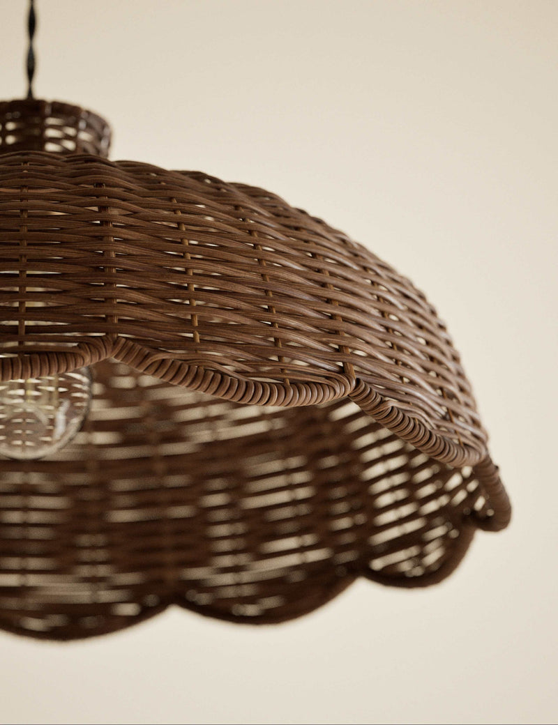 Scallop rattan shade 180cm tall, imported from the UK
