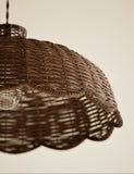 Scallop rattan shade 180cm tall, imported from the UK