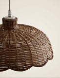 Scallop rattan shade 180cm tall, imported from the UK