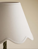 Scallop trim lamp shade 16cm height conical fabric - British product