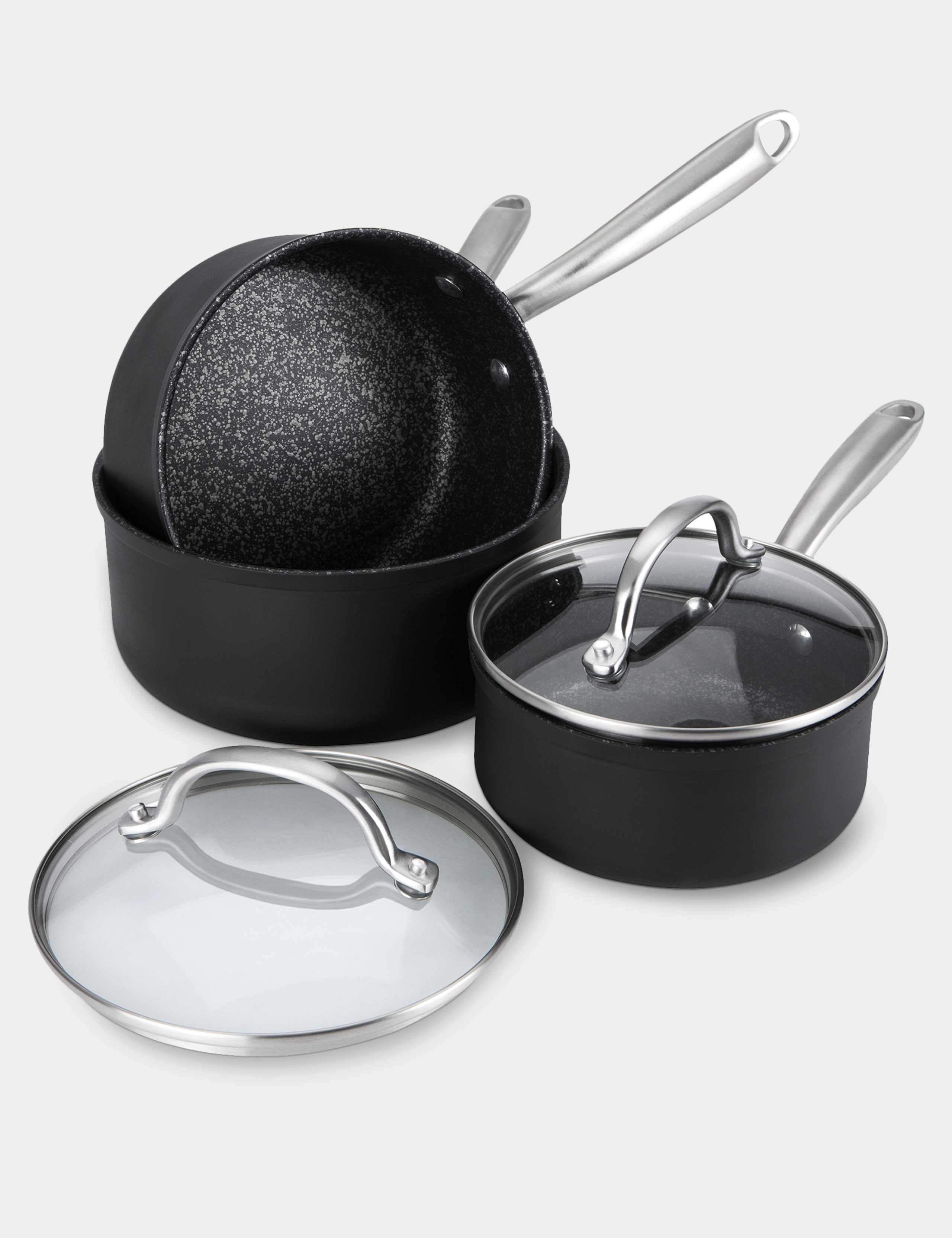 Prestige Scratch Guard Non Stick Saucepan Set of 3 (British brand)