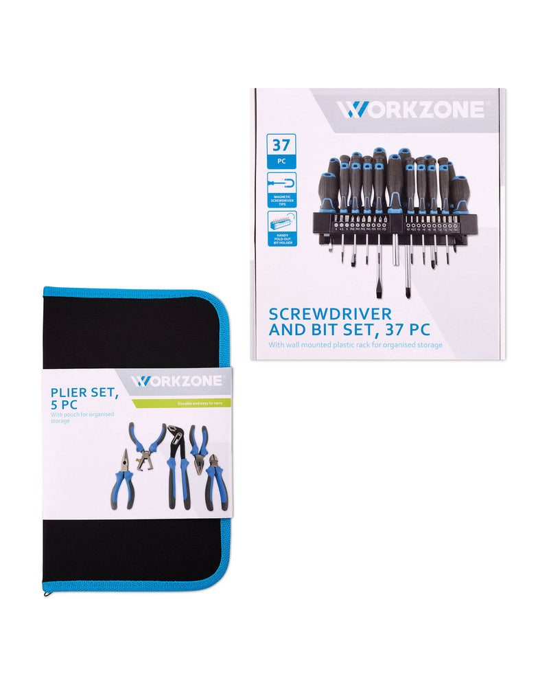 Pliers screwdriver set 5-piece tool pouch (British brand)