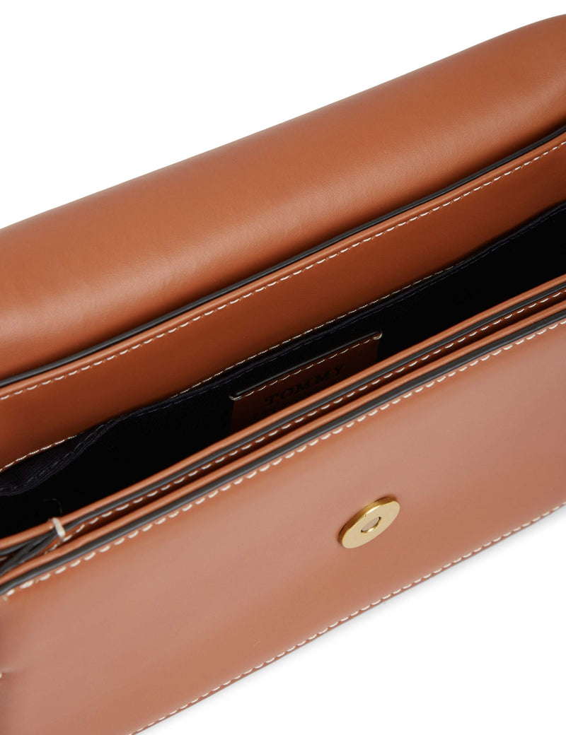 Tommy Hilfiger Script Leather cross body bag, imported from the UK