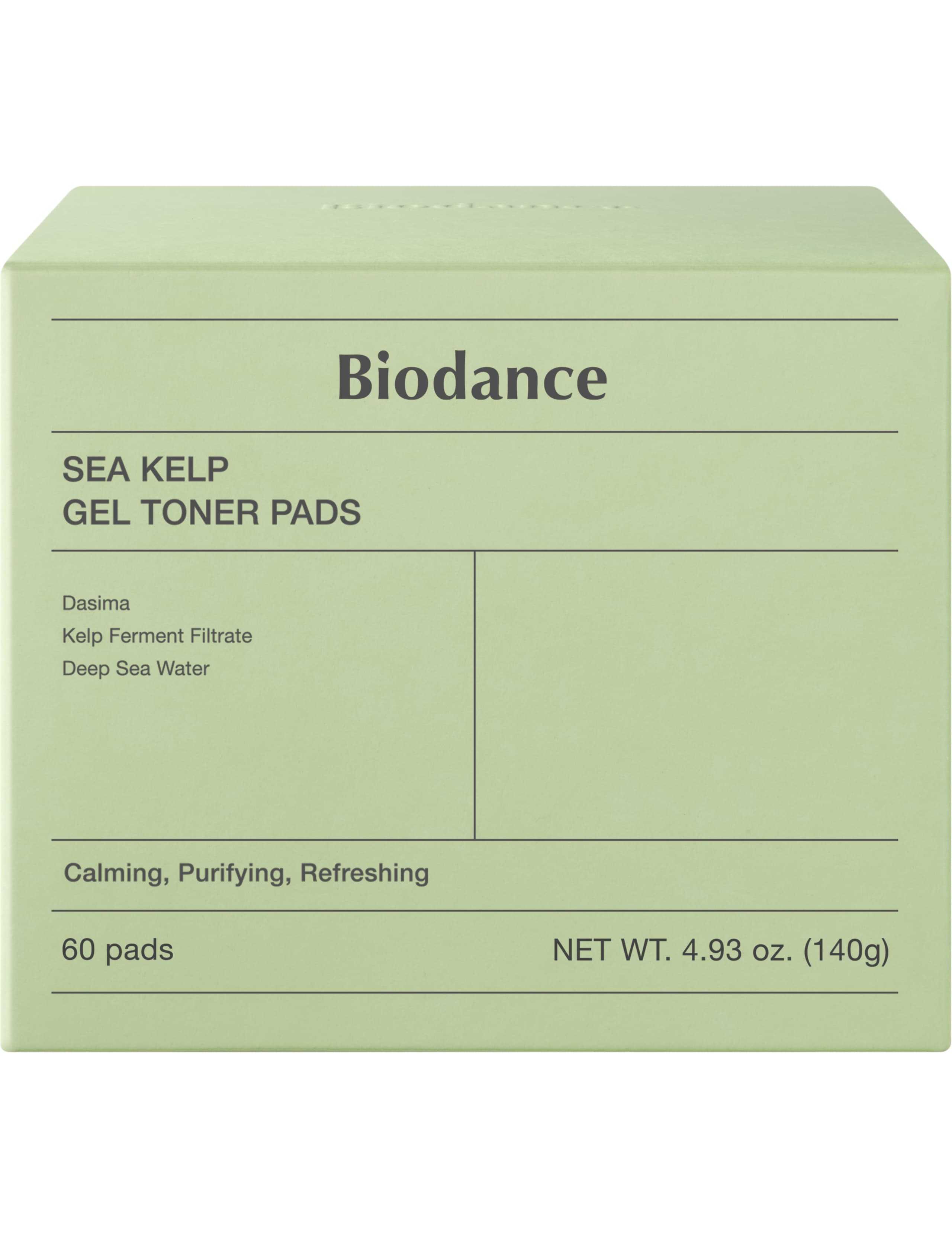 Biodance Sea Kelp gel toner pads 60 pads, UK version