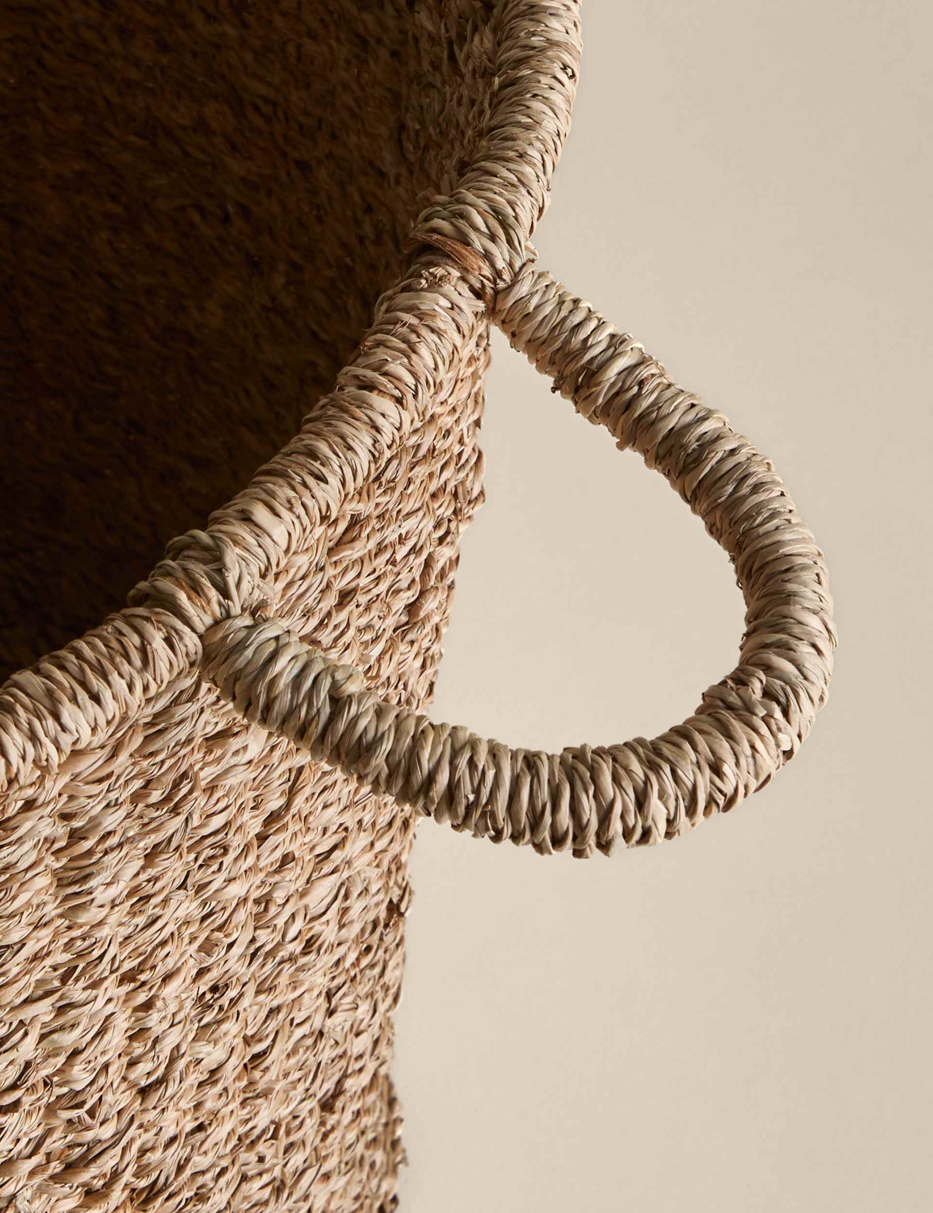 Seagrass large round storage basket, imported from the UK