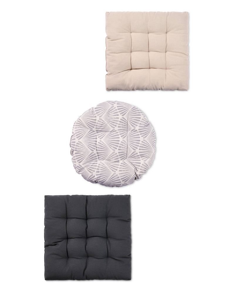 Seat cushions 40cm 2-pack square and round, UK version
