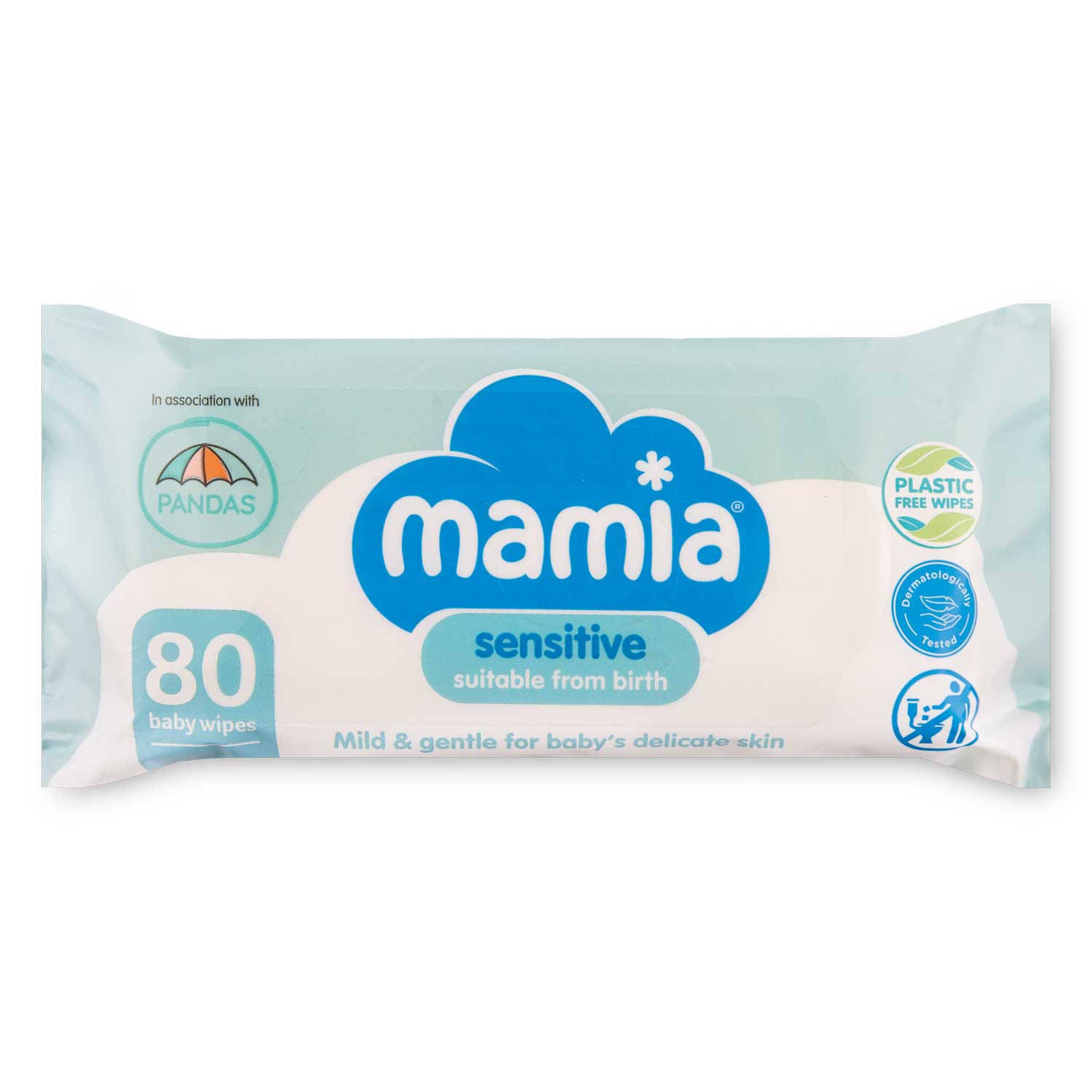 Sensitive baby wipes fragrance free 80 wipes, UK version