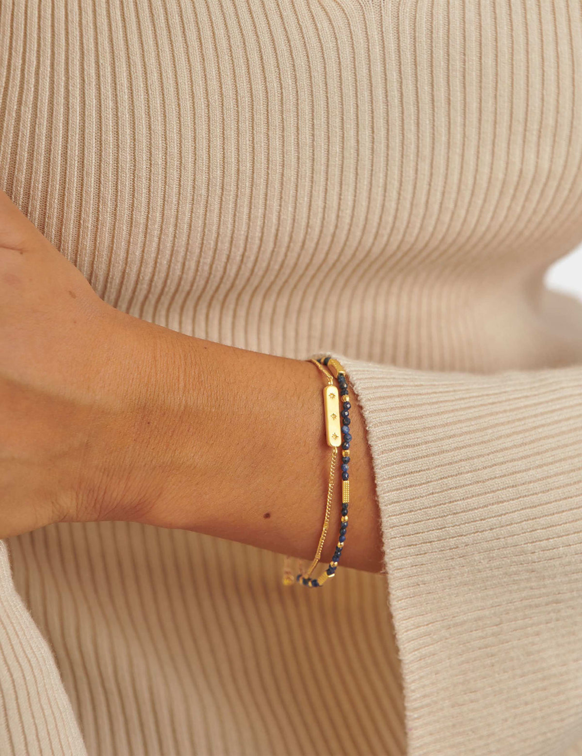 Katie Loxton waterproof birthstone bracelet lapis lazuli - British product