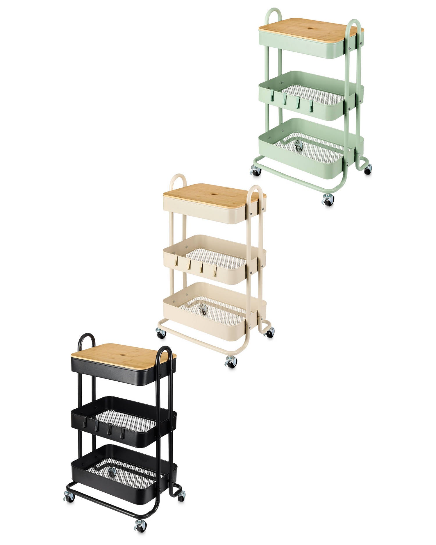 Serving trolley with four castors for home - British product
