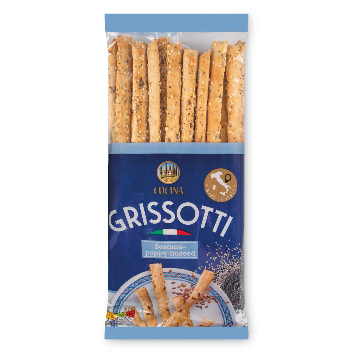 Sesame poppy linseed crispbreads, imported from the UK
