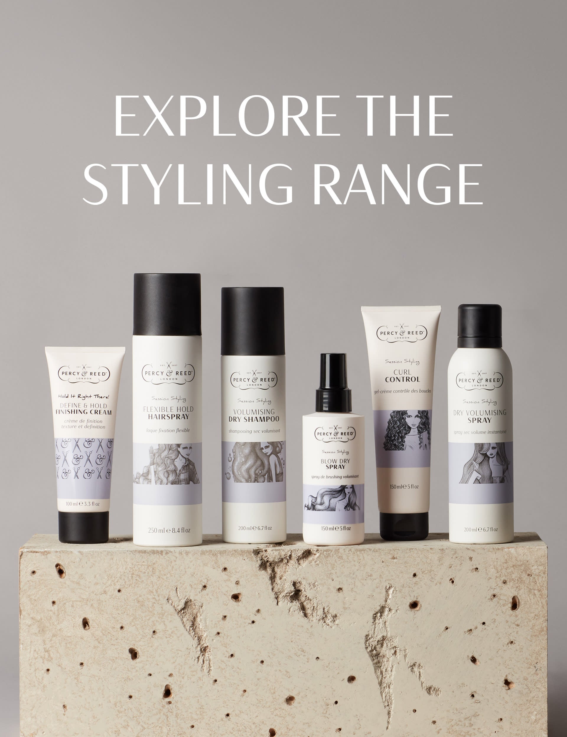 Percy & Reed Session Styling Flexible Hold Hairspray 250ml (British brand)
