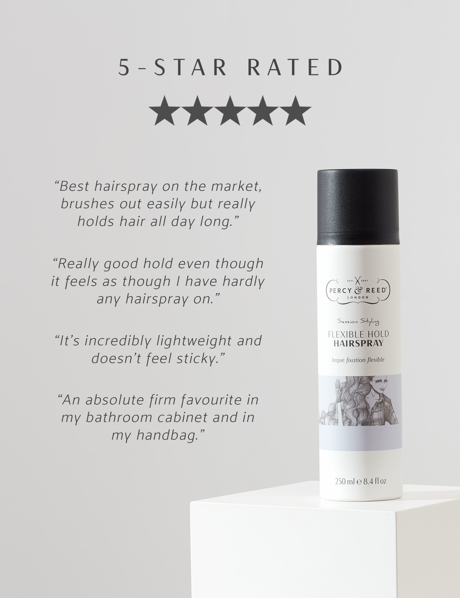 Percy & Reed Session Styling Flexible Hold Hairspray 250ml (British brand)