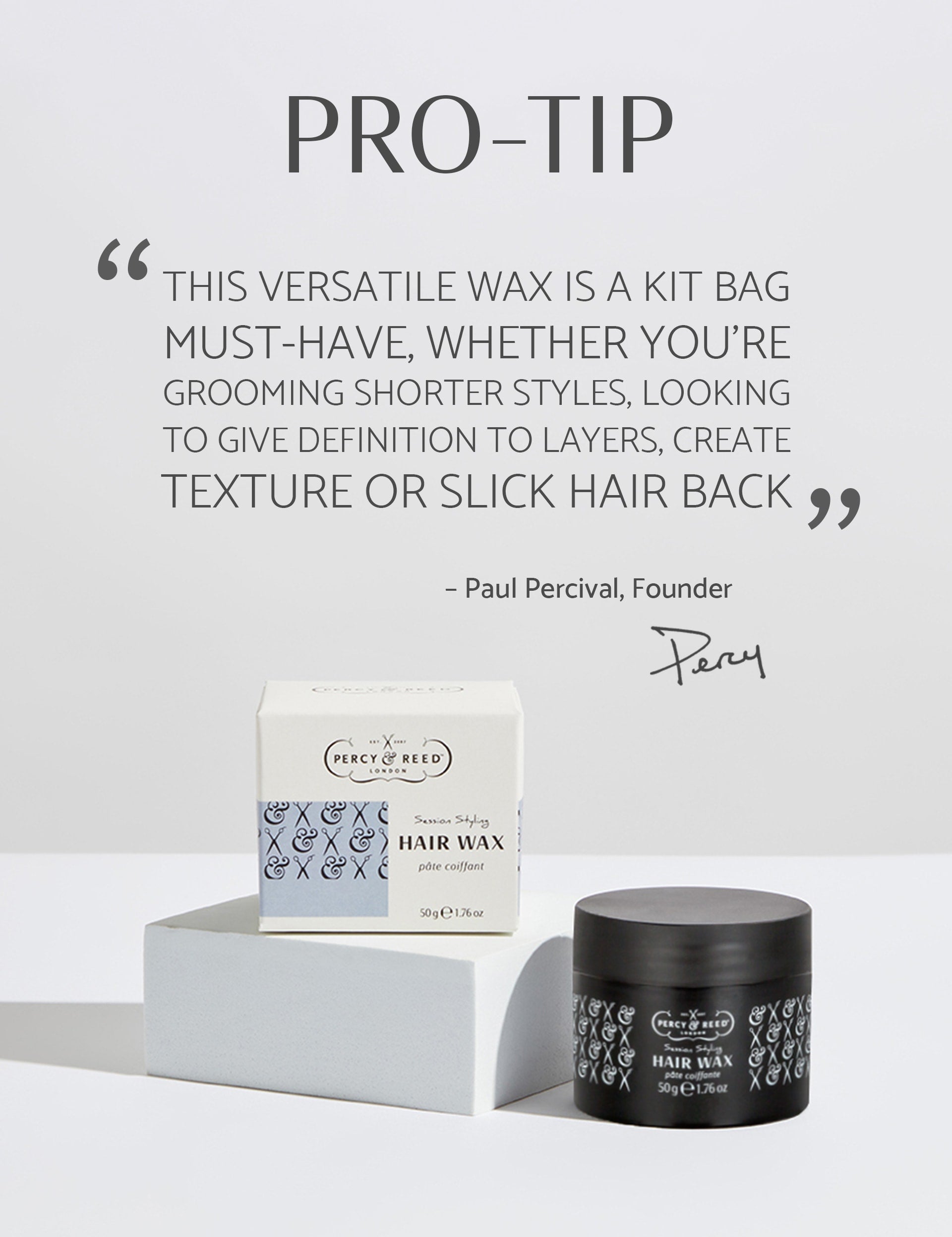 Percy & Reed hair wax 50g (British brand)