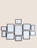 Set of 11 wood photo frames in multiple sizes (British brand)