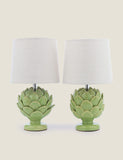 Laura Ashley artichoke ceramic table lamp set, UK version