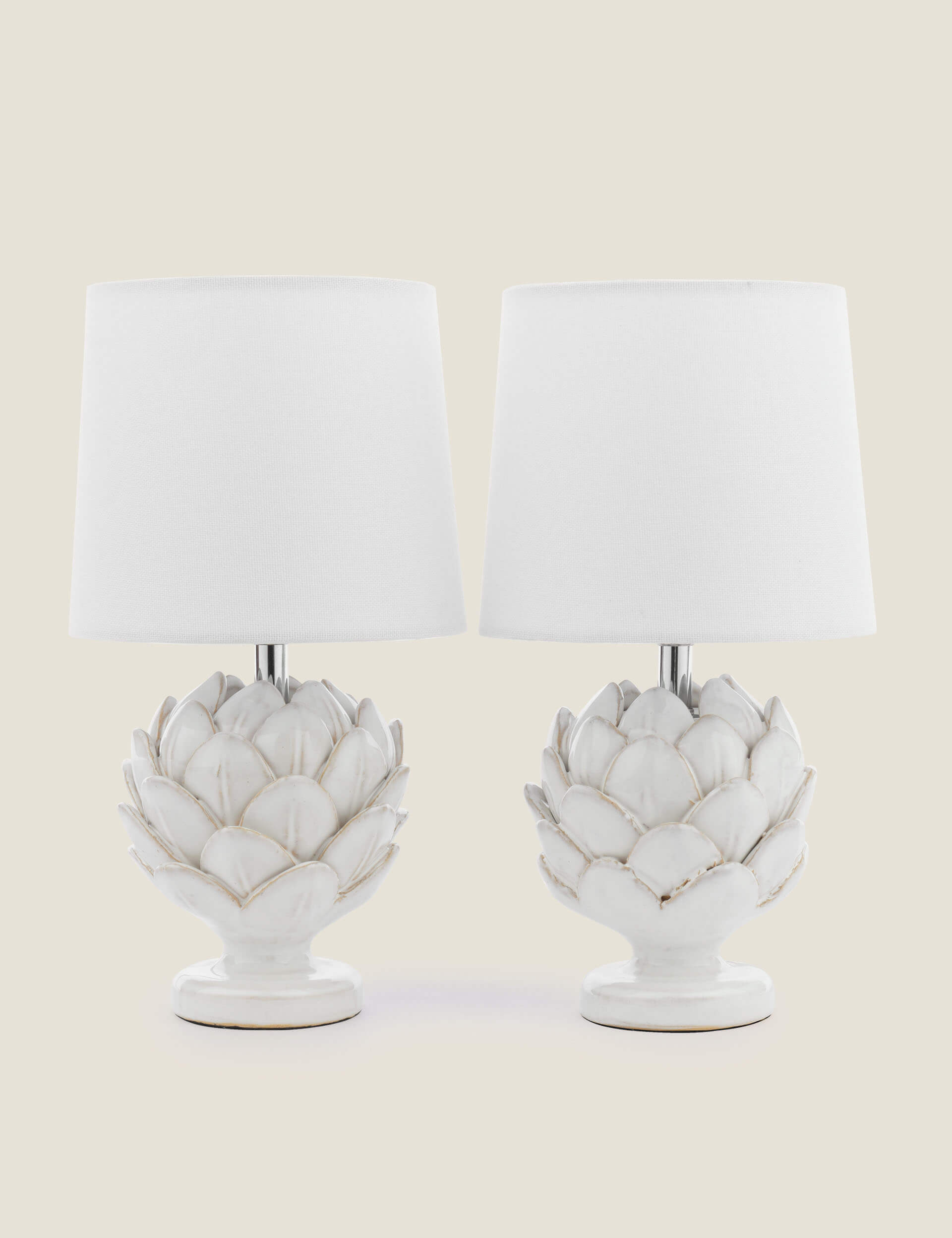 Laura Ashley artichoke table lamps set of two, imported from the UK