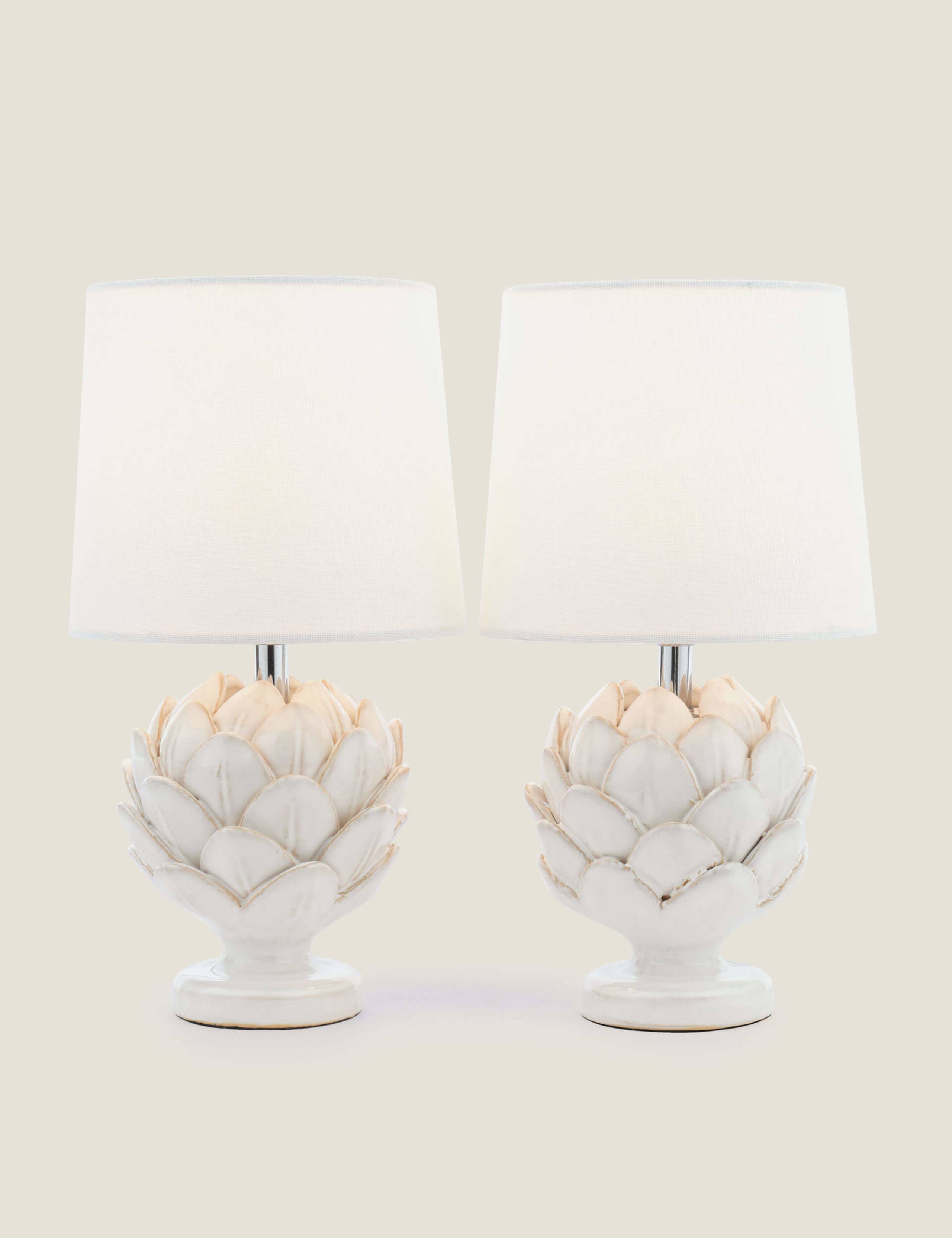 Laura Ashley artichoke table lamps set of two, imported from the UK