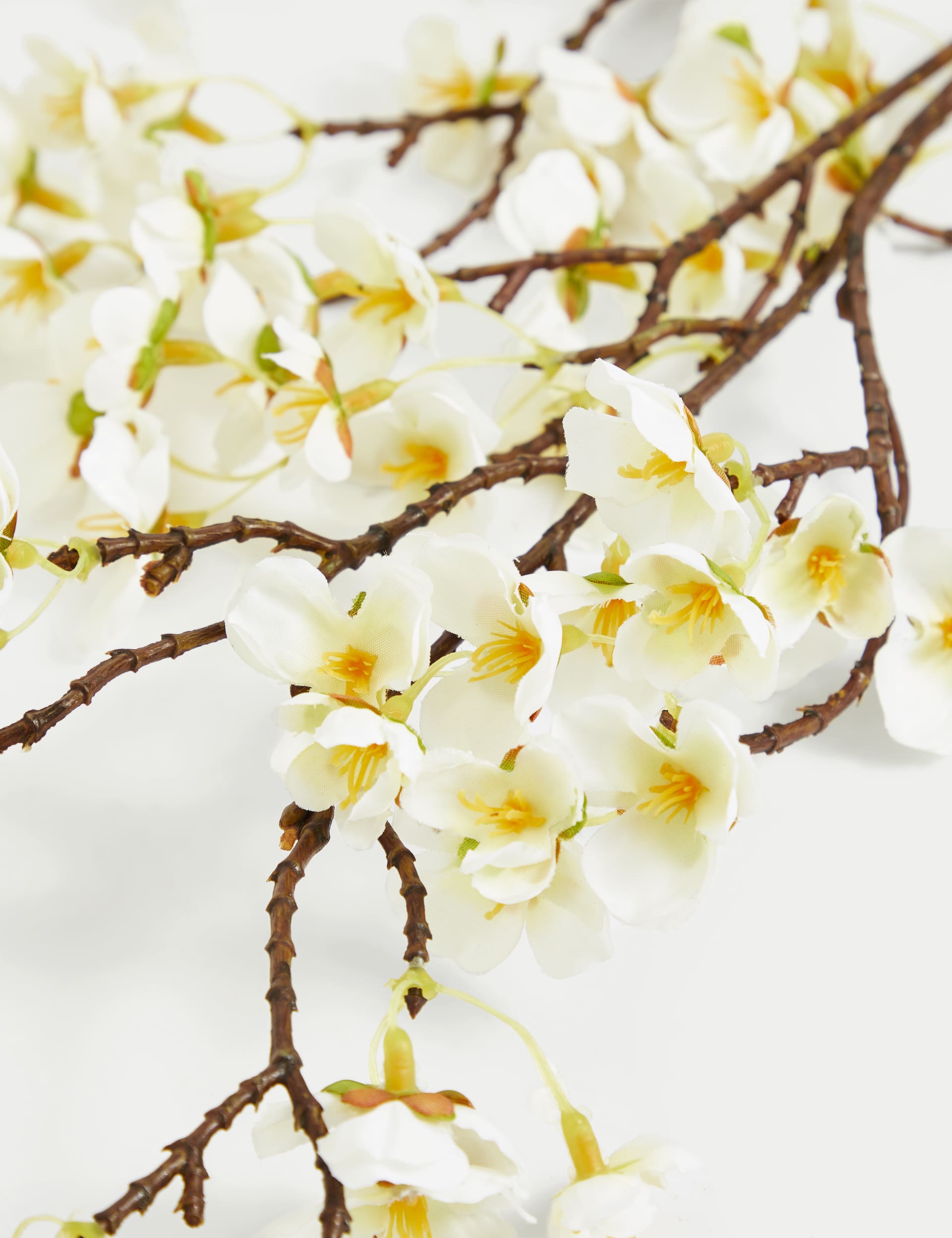 Set of 2 artificial cherry blossom stems 100 cm long (British brand)