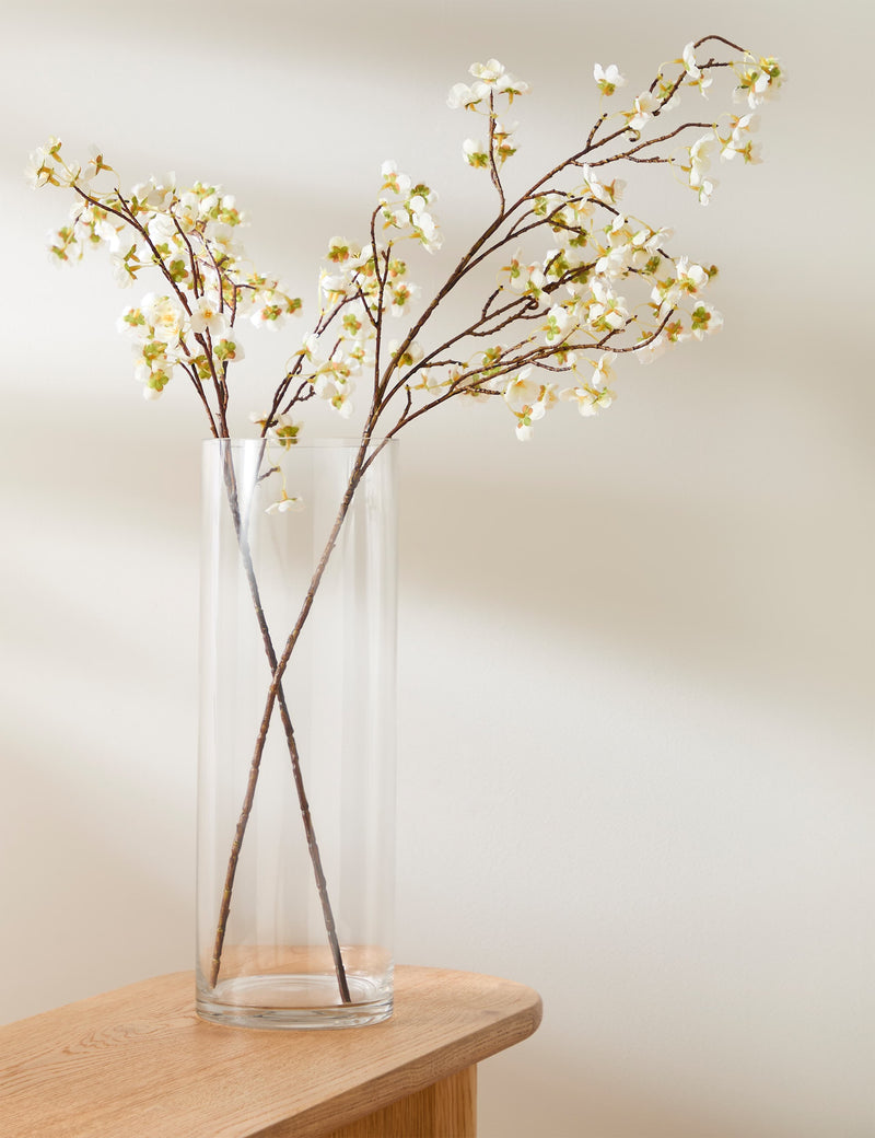 Set of 2 artificial cherry blossom stems 100 cm long (British brand)