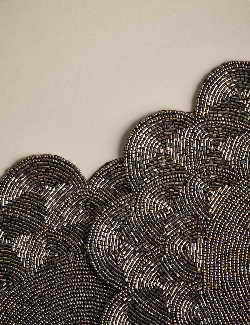 Set of two beaded scallop placemats (British brand)