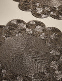 Set of two beaded scallop placemats (British brand)